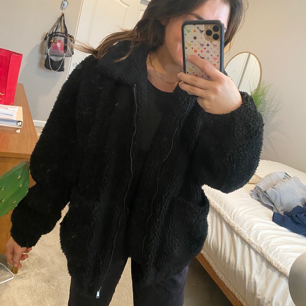 I am Gia Black Teddy Jacket